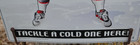 NOS Coors Light FOOTBALL "Tackle A Cold One Here" large tin beer sign 2001 RARE — photo 5
