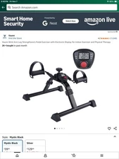 Himaly Under Desk Bike Pedal Exerciser w/ LCD Display For Legs & Arms Workout