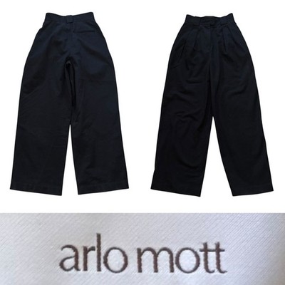 ARLO MOTT Grand Wide Leg Pants Women s Size 26X30 In Black