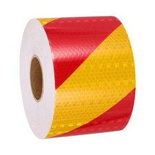 Nastro riflettente, 3 pollici x 82 piedi nastro riflettente in twill per rimorchio, giallo rosso