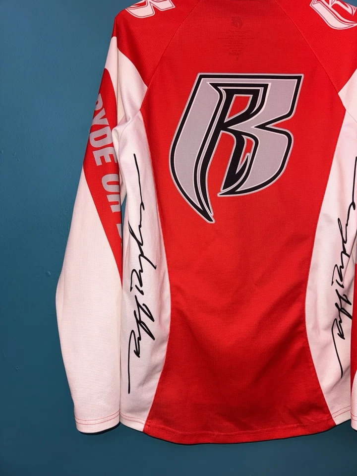 RARA CAMISETA ESTILO HOCKEY RUFF RYDERS RECORD DMX "RYDE OR DIE" TALLA M Foto 2 de 4