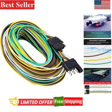 Durable 50ft 5-wire Trailer Light Wiring Kit For Rvs And Boats - Anti-corrosion
