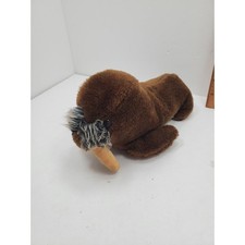 Vintage 1975 Dakin Bean Bag Plush Walrus W/Tag Brown Stuffed Animal