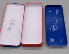 1988 Japanese NINTENDO Super MARIO 3 tin PENCIL CASE Bandai PROMO Famicom NES !!