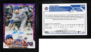 2023 Topps Chrome Rookie Purple Speckle Refractor /299 Kodai Senga Auto RC