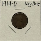 1914-D Key Date Wheat Cent - Great Book Filler! VG Details (Scratch Reverse)