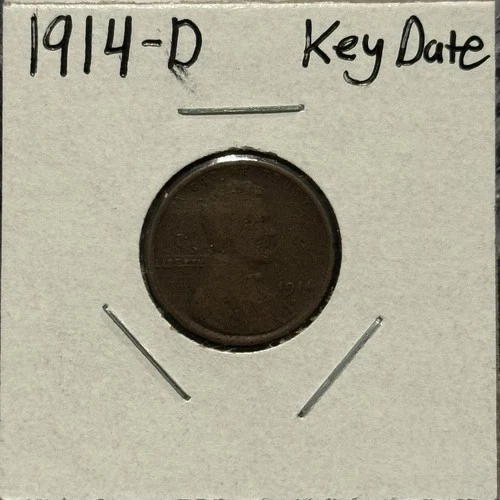 1914-D Key Date Wheat Cent - Great Book Filler! VG Details (Scratch Reverse)