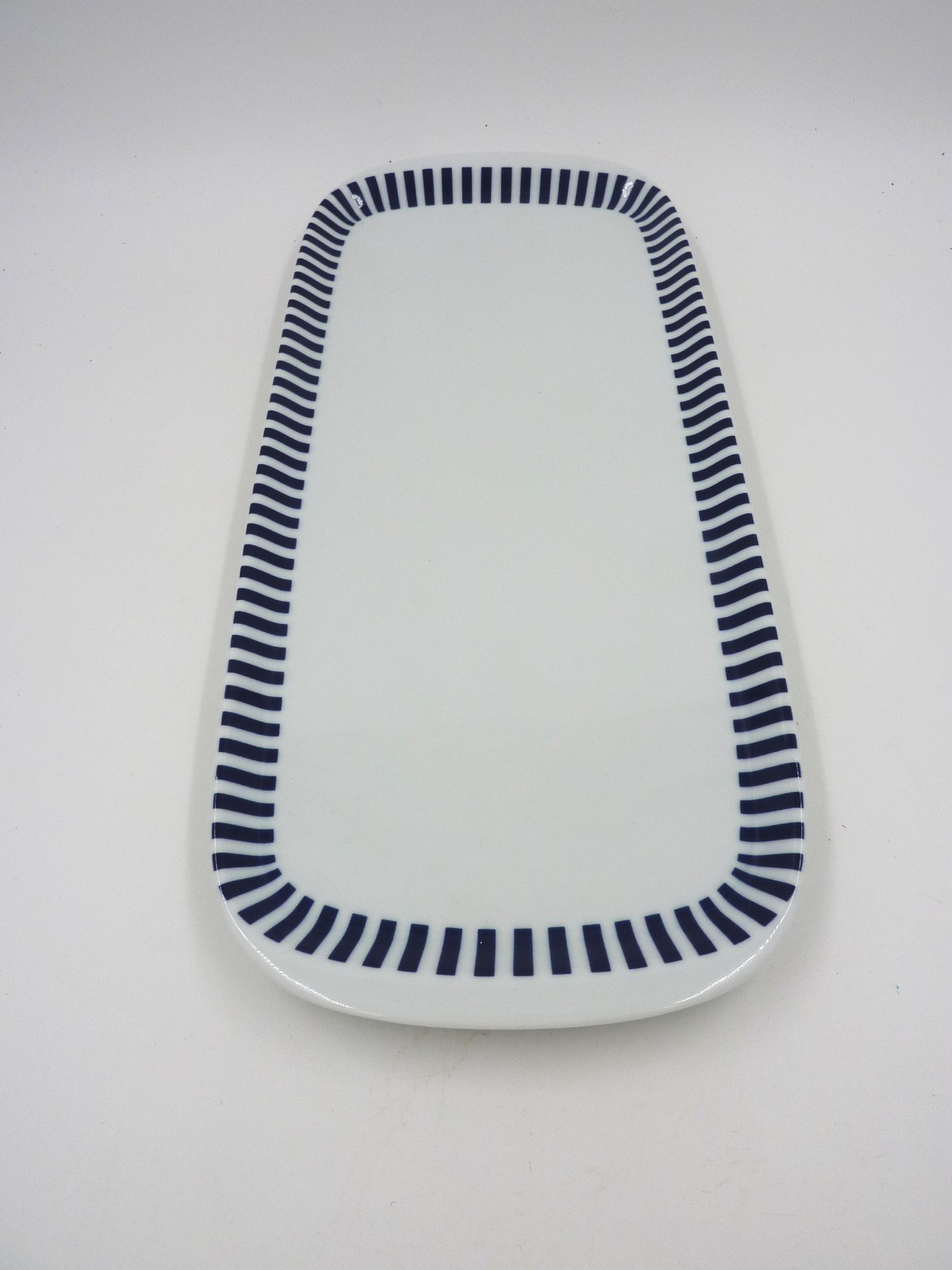 ARZBERG Porzellan Kuchenplatte Königskuchenplatte Stollenplatte 515 Square blau