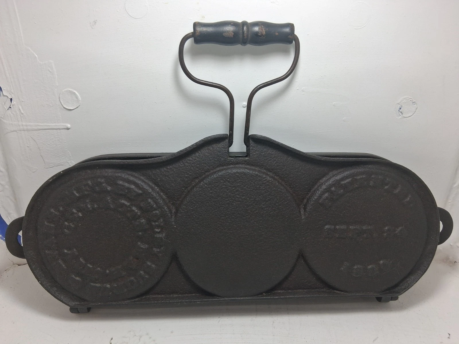 FOLEY SUGRUE & EVANS PAT. 1889 CAST IRON FLOP GRIDDLE