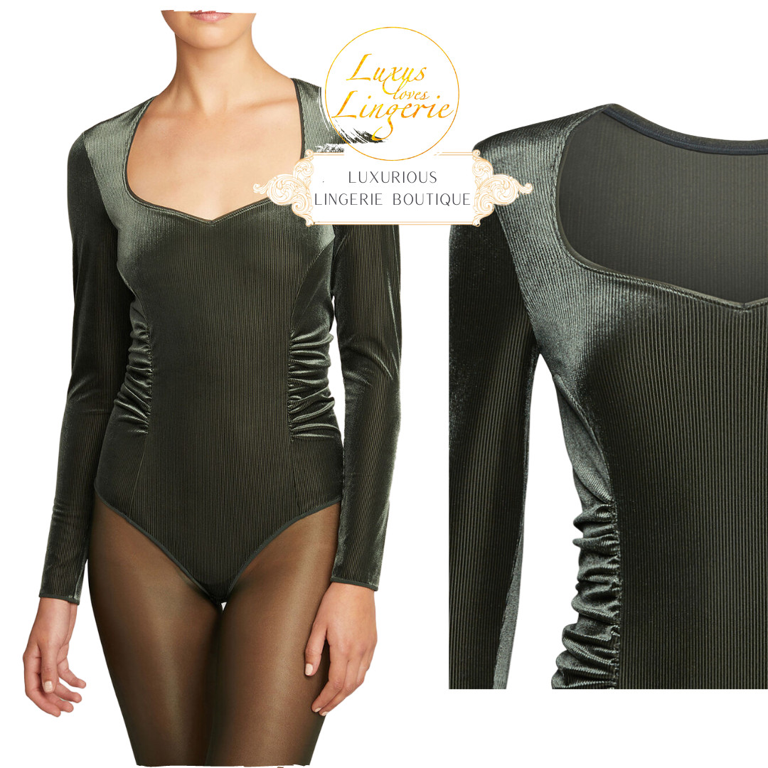 Esmeralda String Body by Wolford S Dark Green Seductive Shimmer Gloss