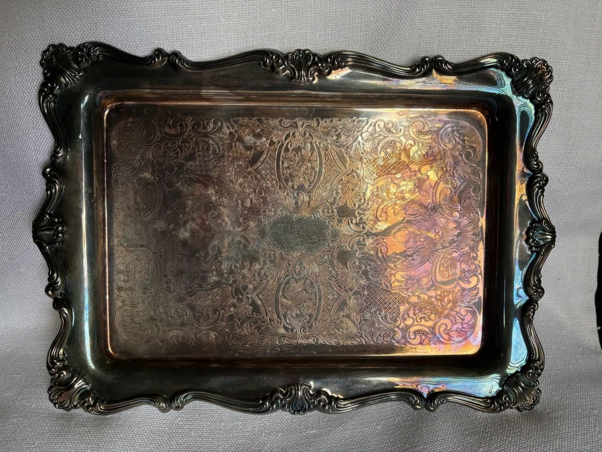ONEIDA Victorian Antique US Silver-Plated Platters & Trays for