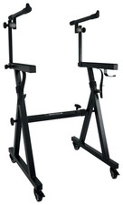 Rockville Z45W Z-Style 2-Tier Keyboard Stand Wheels Fits Roland SYSTEM-8