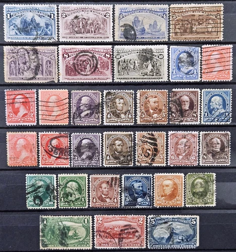 US Stamp Collection 1893-1898 Lot of 32 Scott # 230/288 Used