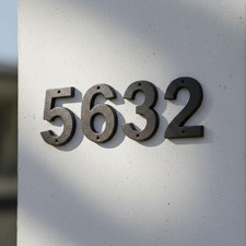 House Address Numbers, 5 Inch Cast Iron for Door or Mailbox