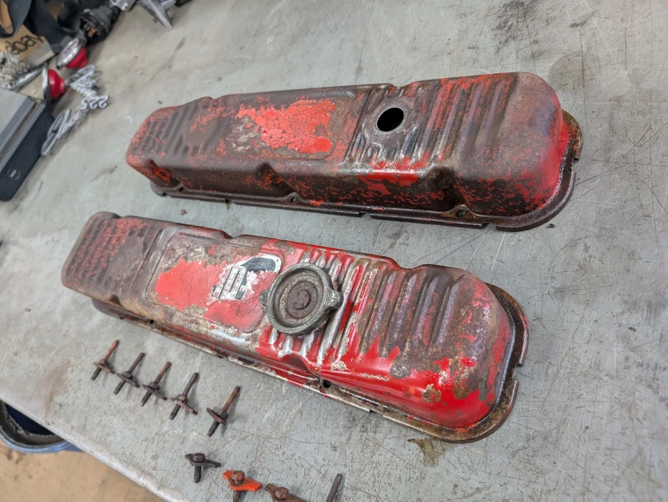 1967 1969 Buick 400 430 Valve Covers w Bolts GS Riviera Wildcat Electra 1968 - Image 3 of 4