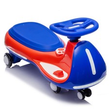 12V Kids Ride On Wiggle Car Toddler Triangular Stability Swing Car LED Music