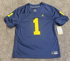 Michigan Wolverines Youth Large L Nike Jumpman Football Jersey NWT