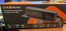 NEW Link2Home 3-Outlets Space Saver Pop Up Socket, Receptacle Power Cover