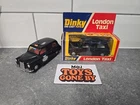 DINKY 284 'AUSTIN FX4 LONDON BLACK TAXI CAB' VINTAGE BOXED & CORGI CAB NO BOX.
