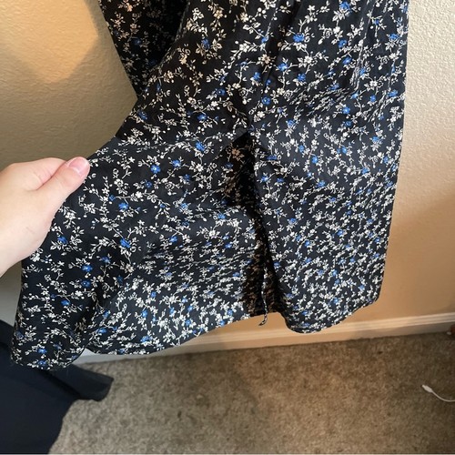 GAP gesmoktes Midikleid mit Puffärmeln dunkel geblümt Cottagecore Damen Größe XXL Tall - Bild 10 von 13