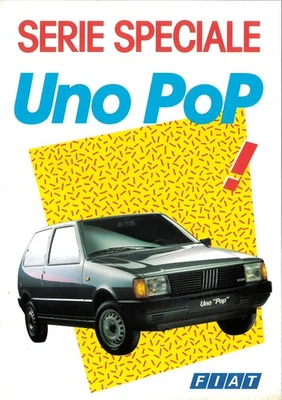 Catalogue brochure prospekt Fiat Uno série spéciale Pop 04.1986 FR - France - Photo 1/2