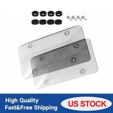 2xUnbreakable License Plate Bubble Covers Universal Fitment Protector License