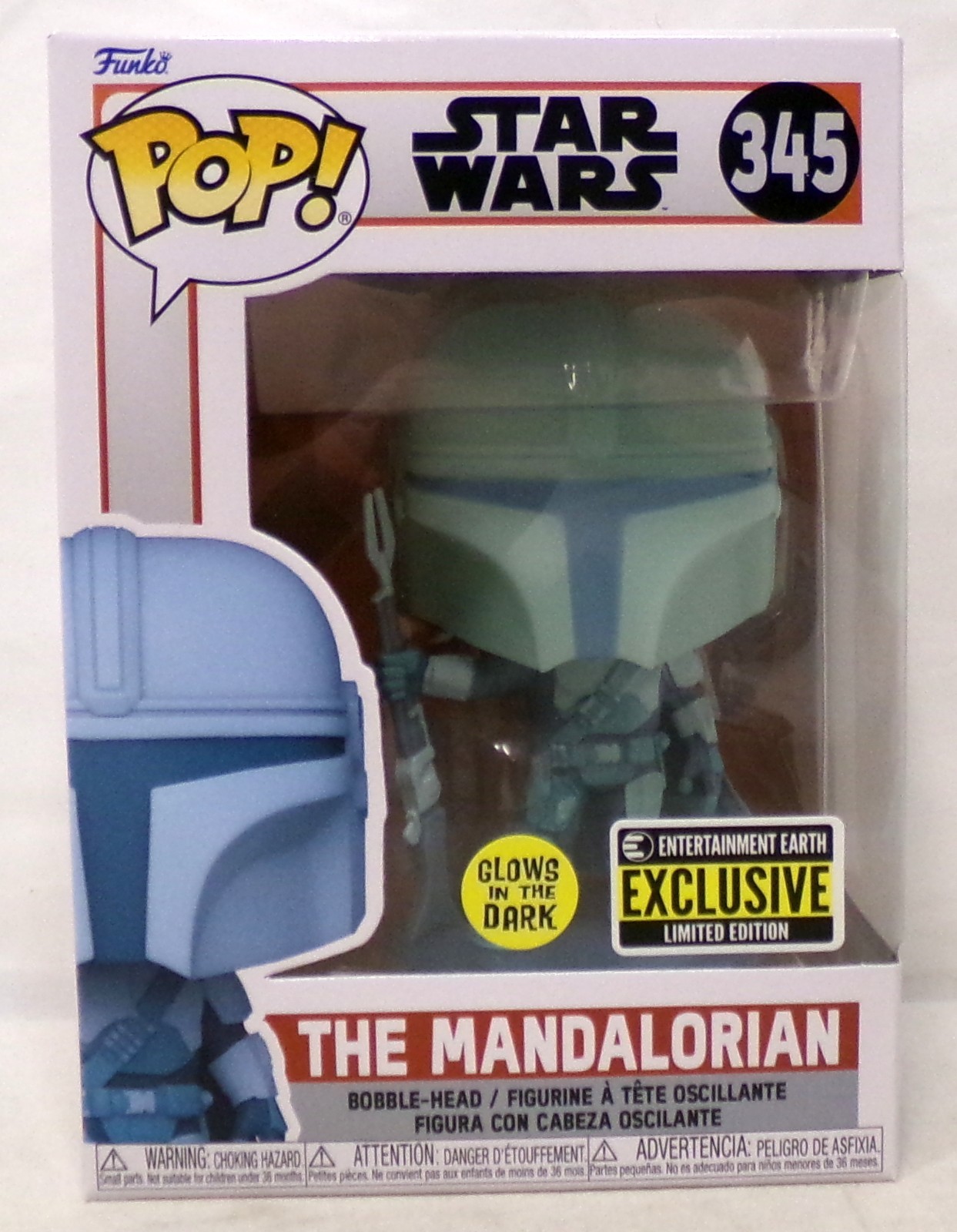Funko Pop! Star Wars 345 The Mandalorian Glow In The Dark Entertainment Earth