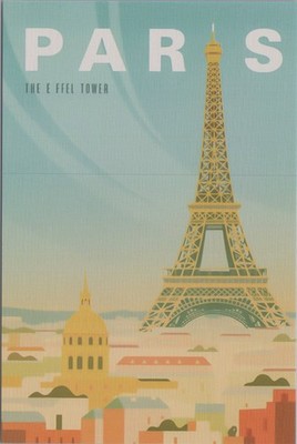 Paris Eiffel Tower NEW Travel Image Card 4x6 Blank Back UNP