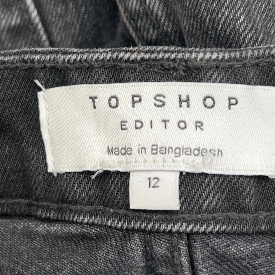Topshop, Jeans Shorts, Größe: 40, model: editor, Schwarz, Baumwolle #FqG - Bild 3 von 4