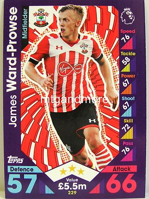 Match Attax 2016/17 Premier League - #229 James Ward-Prowse - Southampton FC