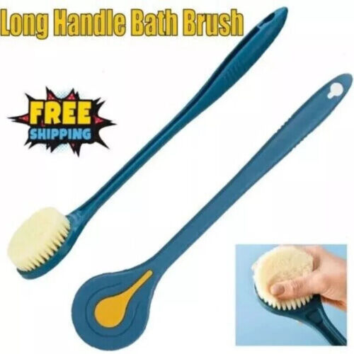14.7 inch Back Bath Brush.Long Handle Shower for Elderly men Women back Scrubber