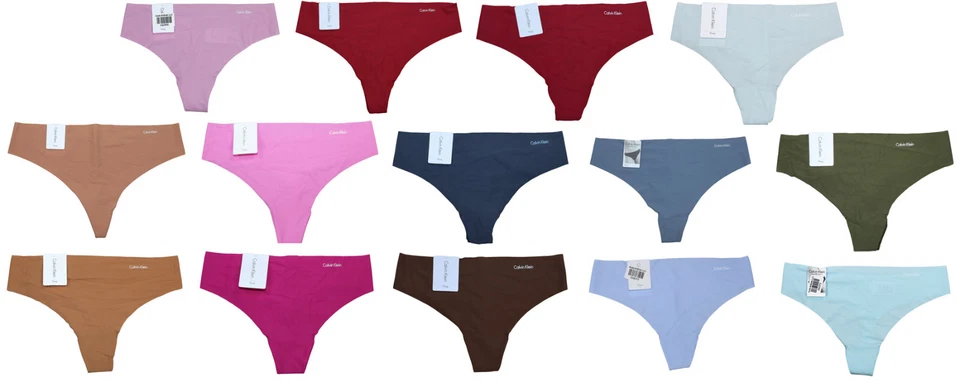 Calvin Klein Invisibles Tanga Sólido Panty Mujer Ropa Interior Nuevo con Etiquetas Elige Color/Talla