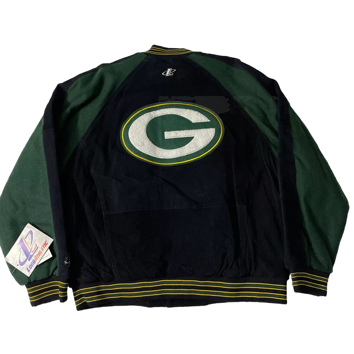 Vintage 90s Logo Athletic Green Bay Packers Varsity Jacket