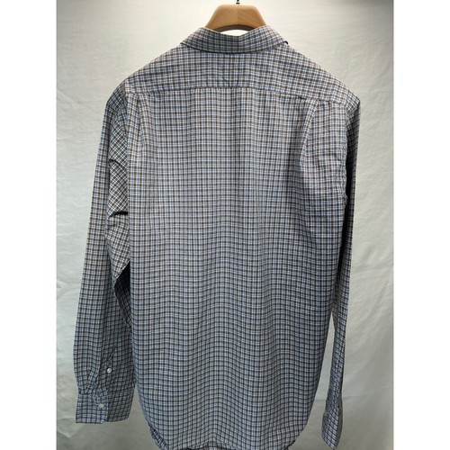 Polo Ralph Lauren Stretch Plaid Button Down Shirt Brown Blue XL - Imagen 4 de 6