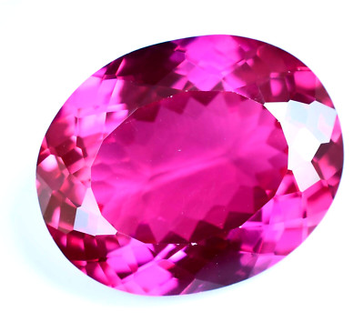 39.50 CT Natürlich Rhodolit Granat Ovale Form Himbeere Pink Certified Edelstein