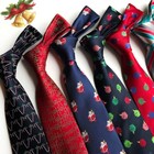 Unique Jacquard Christmas Ties For Men New Year Xmas Party Snowman Necktie