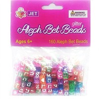 Aleph Bet Glitter Beads 160/pk Aleph Bet Glitter Beads 160/pk