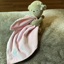 Child of Mine Sweet Cupcake Pink Monkey Security blanket Lovey Rattle