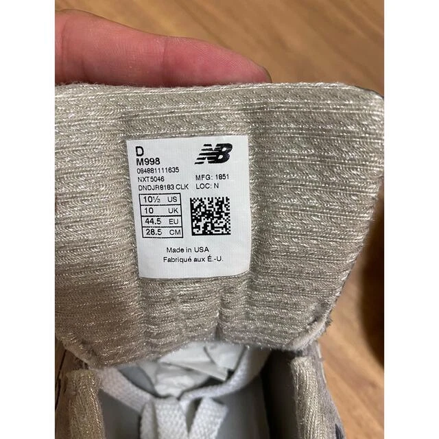 New Balance 998 28.5cm New Balance 998 Gray | eBay