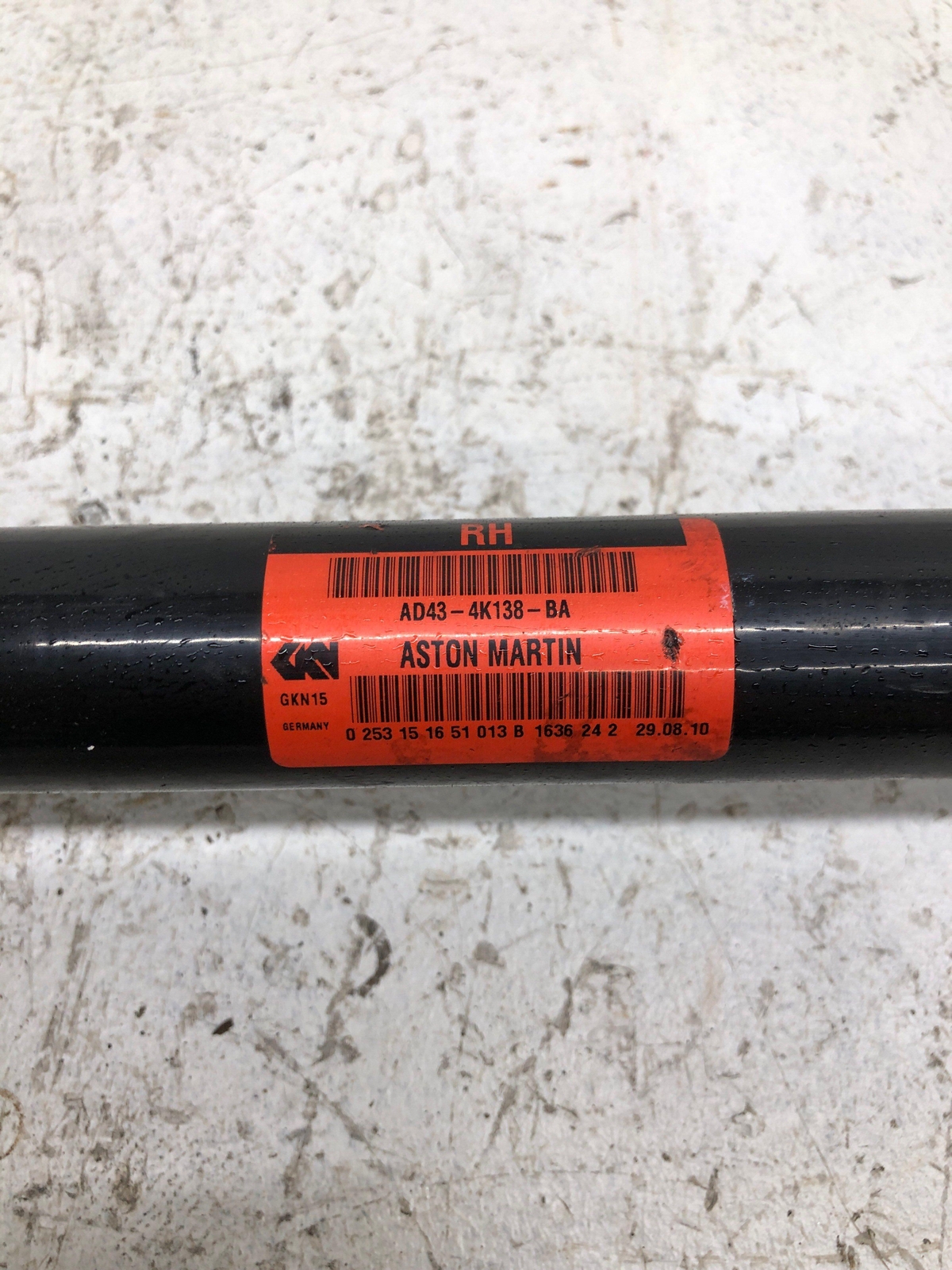 ASTON MARTIN RAPIDE RWD RIGHT REAR CV AXLE SHAFT AD43-4K138-BA OEM