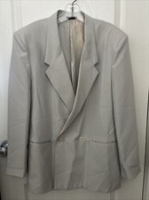 EUC VTG Florenzi Collection Double Breasted Beige Blazer Size Medium Made In USA