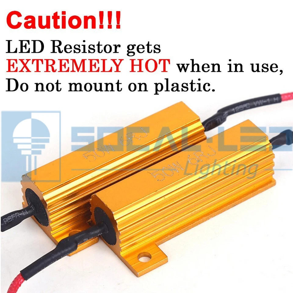 HB5 9007 Load Resistor Kit HID Relay Harness LED Anti Flicker Error Free Decoder - Image 4 of 4