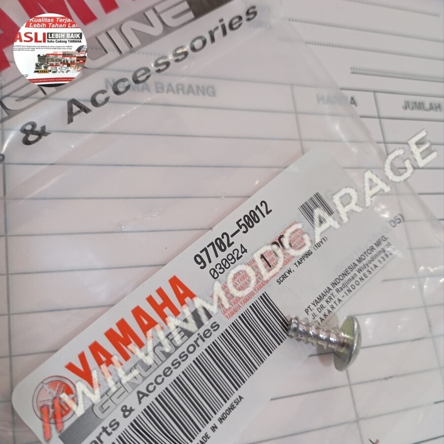 Genuine Parts Yamaha XMAX 300 2017-2024 Side Body Screw Truss Tap