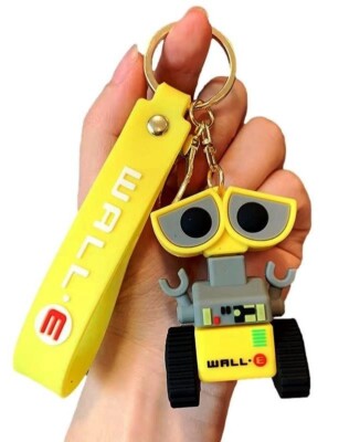Wall-E Cartoon Character Silicone 3D Charm Keychain Keyring