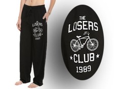Mens Womens NEW IT The Losers Club 1989 Black Pajama Lounge Pants Size M-XL