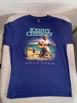 Kenny Chesney Blue 2012 “Brothers of the Sun”Concert Tour T-Shirt Size  M
