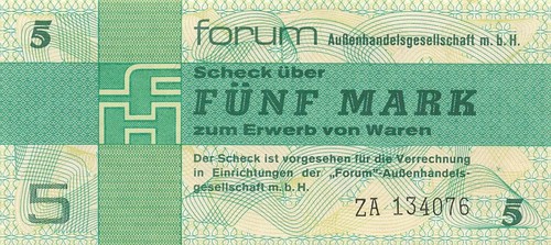 DDR Banknote 5 Mark Forum 1979 Ro: 369b Ersatznote Kassenfrisch / UNC