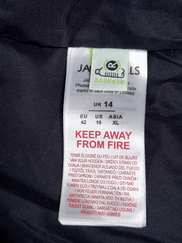 Chaqueta mediana acolchada Jack Wills, chaqueta para mujer talla 14 del Reino Unido, grande, negra, nueva - Imagen 10 de 12