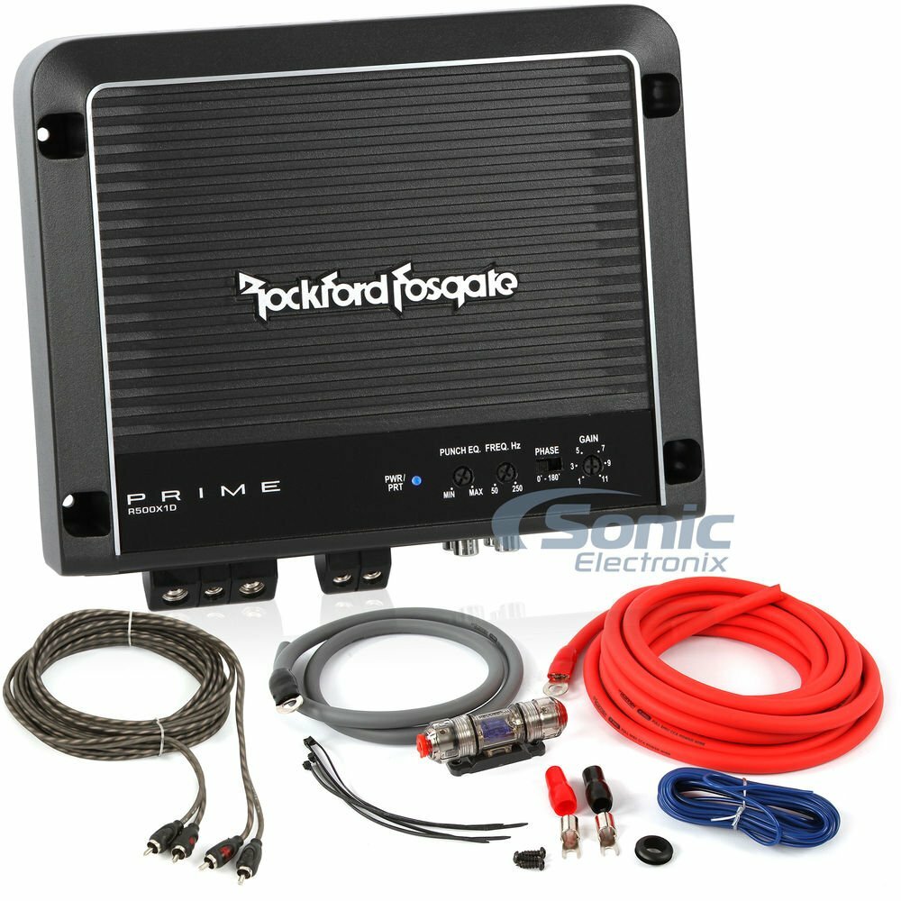 Моноблочный усилитель Rockford Fosgate R500X1D мощностью 500 Вт с бесплатным комплектом усилителей 4 калибра 4799000₽