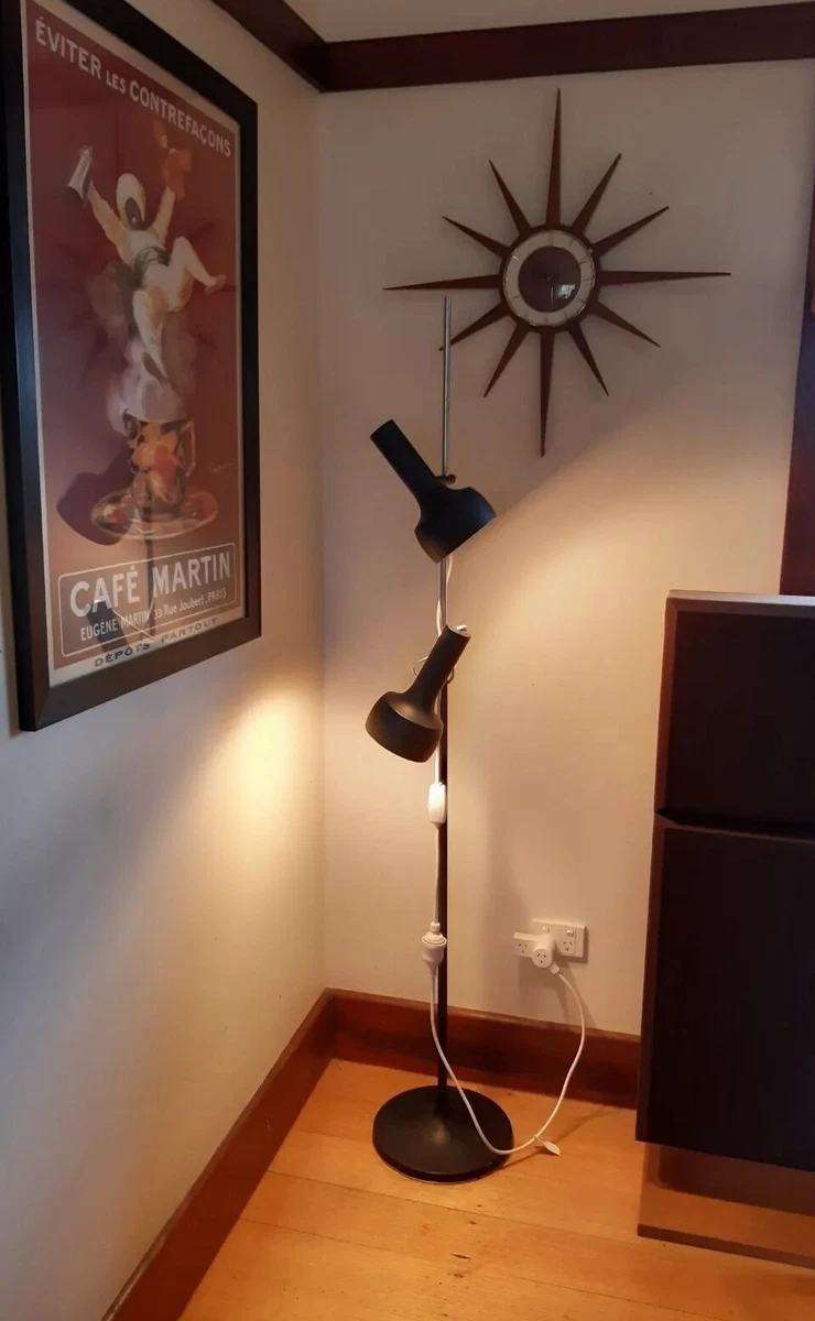 Vintage Mid Century Floor Lamp Retro Twin Head 70 s Lamp Oslo